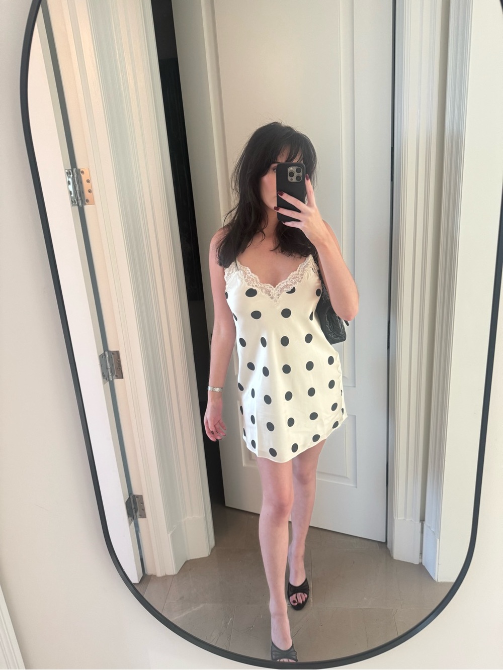 Reformation Marina Silk Dress Ivory - Size S